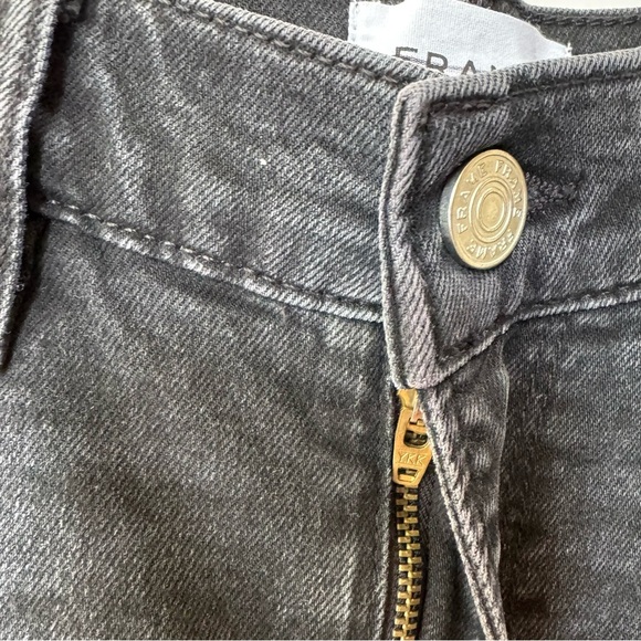 NWT FRAME Le Slim Palazzo Jeans High Rise Wide Leg Denim Black Hutchinson 23 - Picture 11 of 15